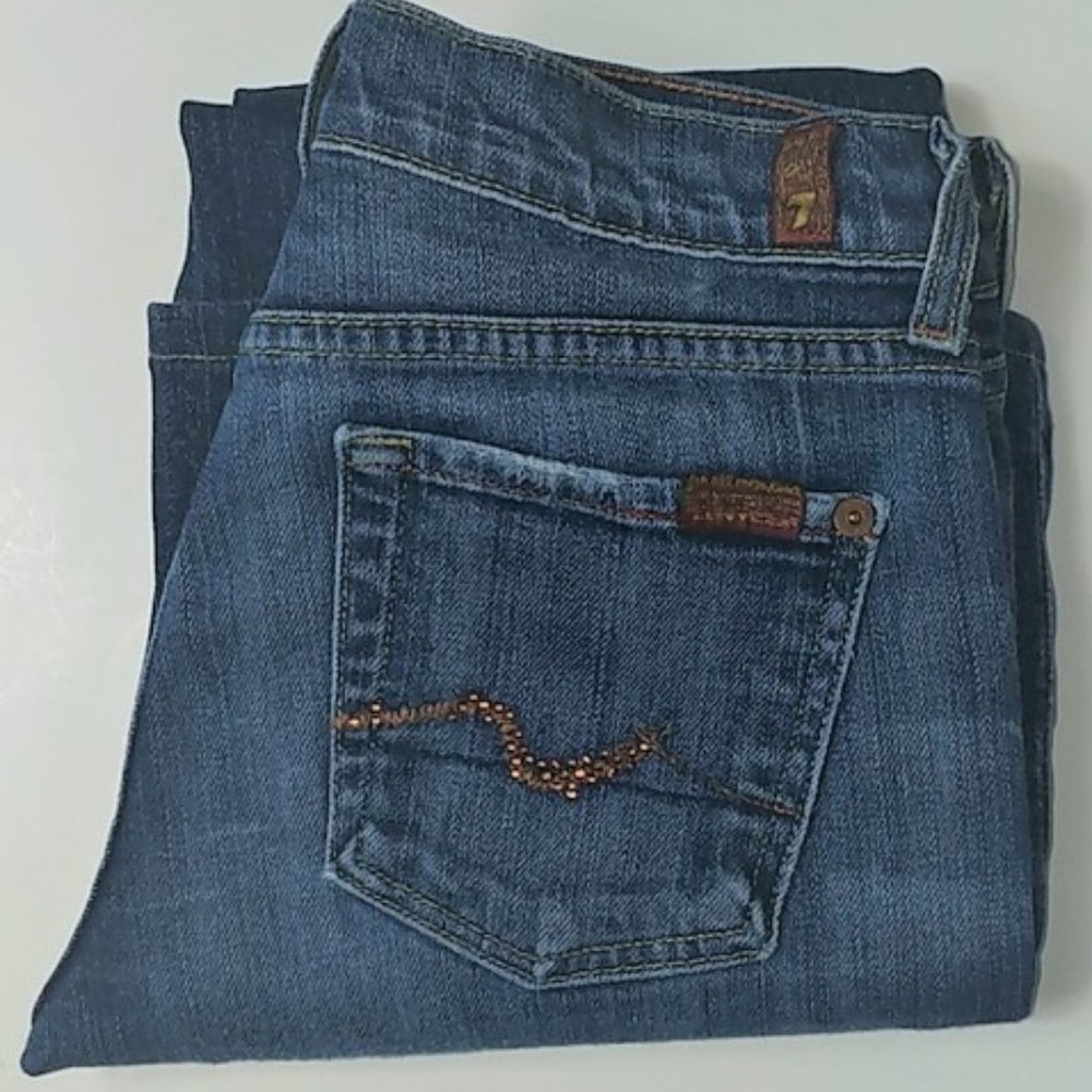 7 For All Mankind Bootcut Rhinestone Pocke… - Picture 8 of 8